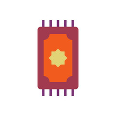 icon Prayer mat, Prayer rug, icon Ramadan Kareem, vector illustration, editable color