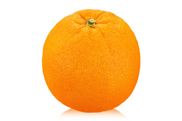 Whole orange isolated on white background.