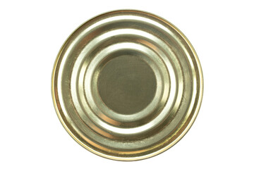 Metal tin can isolated on white background. Healthy eating concept. Tincan.