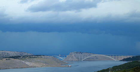 bridge to the  island Krk, Croatia