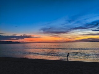 Atardecer en playa