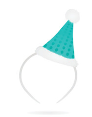 Santa claus hat headband. vector illustration