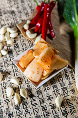 Korean traditional food Kkakdugi