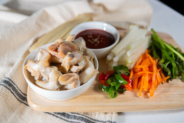 Korean food golbaengi seasoned jjolmyeon