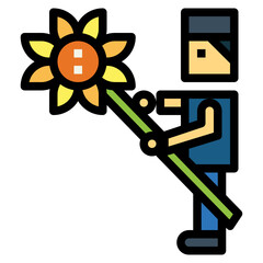 customer filled outline icon style