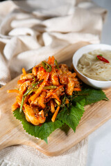 Korean food golbaengi seasoned jjolmyeon