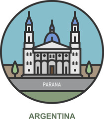 Parana. Cities and towns in Argentina