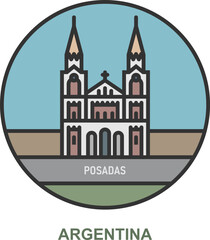 Fototapeta premium Posadas. Cities and towns in Argentina