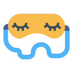 sleep mask flat icon style