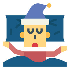 sleep flat icon style