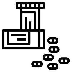 medicine line icon style