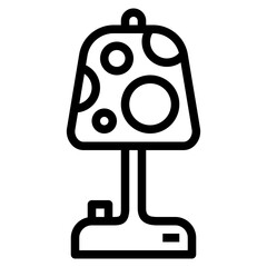 lamp line icon style