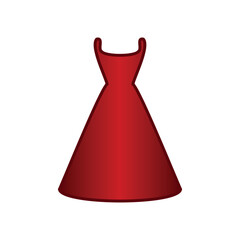 Dress icon on white.