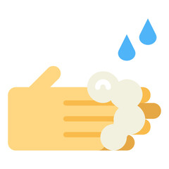 washing flat icon style