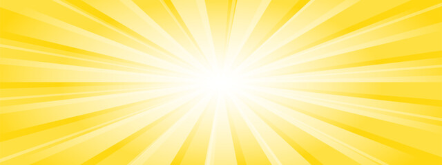 集中線　シンプル　使いやすい　横　横長　オレンジ　黄色　金色