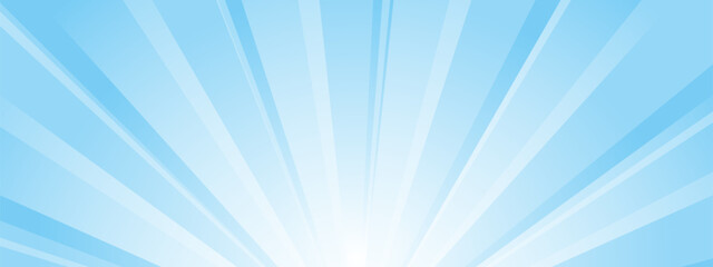 集中線　シンプル　使いやすい　横　横長　青　水色