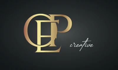 Deurstickers luxury letters OEP golden logo icon premium monogram, creative royal logo design © Murad Gazi