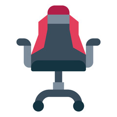 gaming chair flat icon style