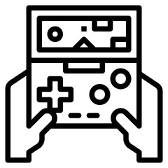 play gam line icon style