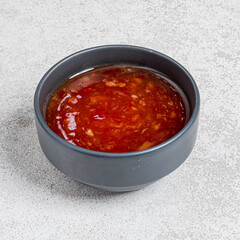 chili sauce in the bowl
