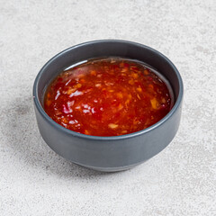 chili sauce in the bowl