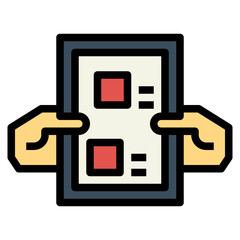 ebook filled outline icon style