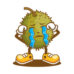 Cartoon character of durian cry