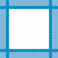 Blue and white frame background color with circle shapes. Suitable for social media post and web internet ads.
