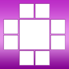 Obraz premium pink and white square frame 9 slide blank design transparant background 