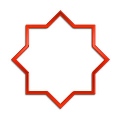 Red frame design element for banner