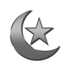 Fototapeta premium star icon moon icon islamic element design for ramadan kareem 1444h luxury metal design