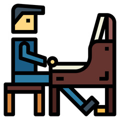piano filled outline icon style