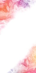 春のアルコールインクアートの幻想的でエレガントな抽象フレーム）マーブル模様のピンクとオレンジの波　