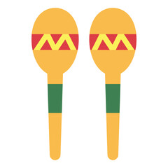 maracas flat icon style