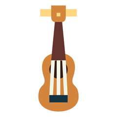 ukulele flat icon style