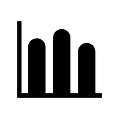 bar chart icon or logo isolated sign symbol vector illustration - high quality black style vector icons
