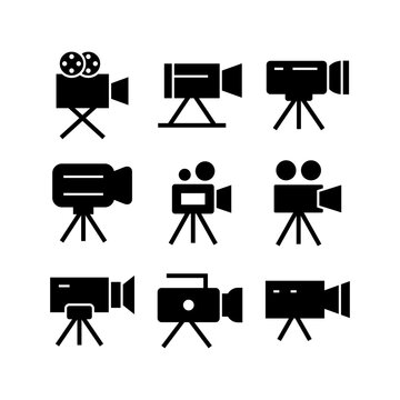 camera recorder icon or logo isolated sign symbol vector illustration - high quality black style vector icons
