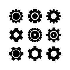 gear icon or logo isolated sign symbol vector illustration - high quality black style vector icons
