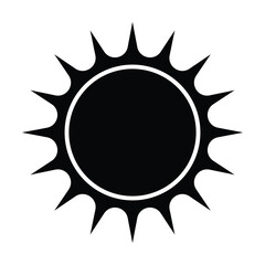 sun icon, sunny vector, hot illustration