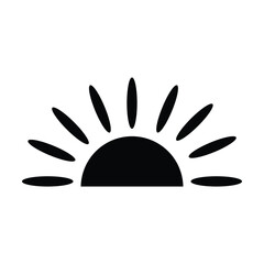 sun icon, sunny vector, hot illustration