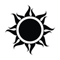 sun icon, sunny vector, hot illustration