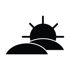 Fototapeta premium sun icon, sunny vector, hot illustration