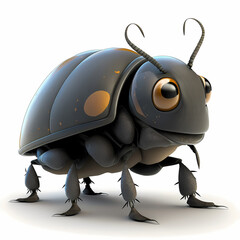 Rhino Beetle Design 3D. Generative AI