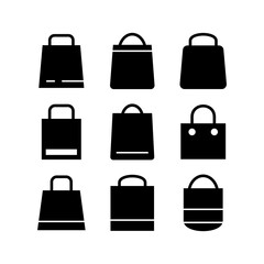 shopping bag icon or logo isolated sign symbol vector illustration - high quality black style vector icons
