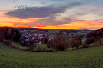 Pfaffenhofen Nature Sunset Skyline during an evening walk