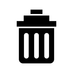 trash bin icon or logo isolated sign symbol vector illustration - high quality black style vector icons
