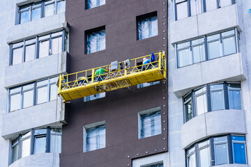 Insulation of the new residential building. Energy saving