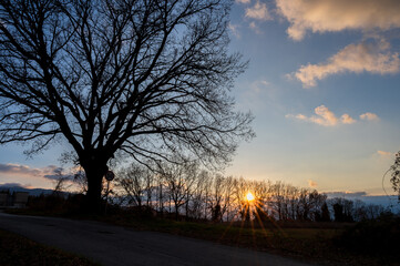 Molise, Italy.  Spectacular winter panorama.