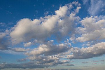 Blue sky with clouds background overlay. Ideal for sky replacement