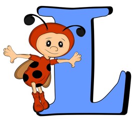 l is for ladybug